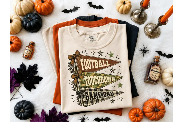 Football Game Day Pennant PNG Tee Design