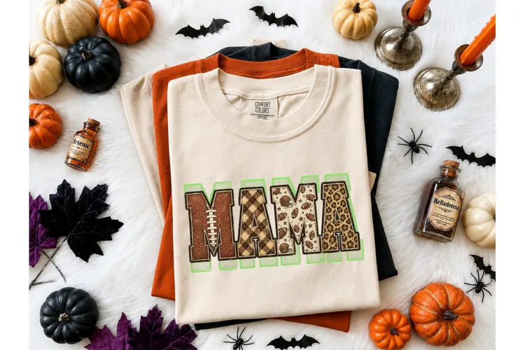 Football Mama PNG Sublimation Tee Design