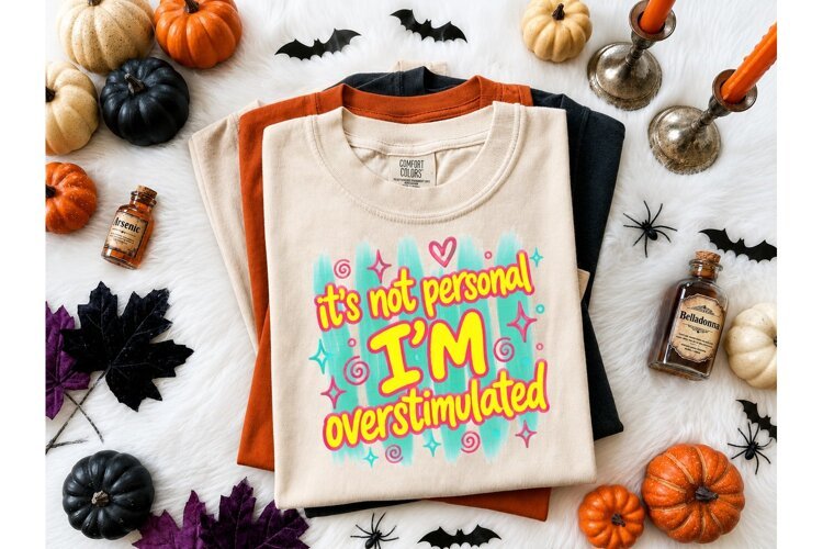 Overstimulated Funny Neurodivergent PNG example image 1