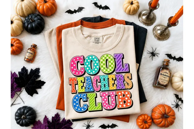 Cool Teachers Club PNG Sublimation Tee