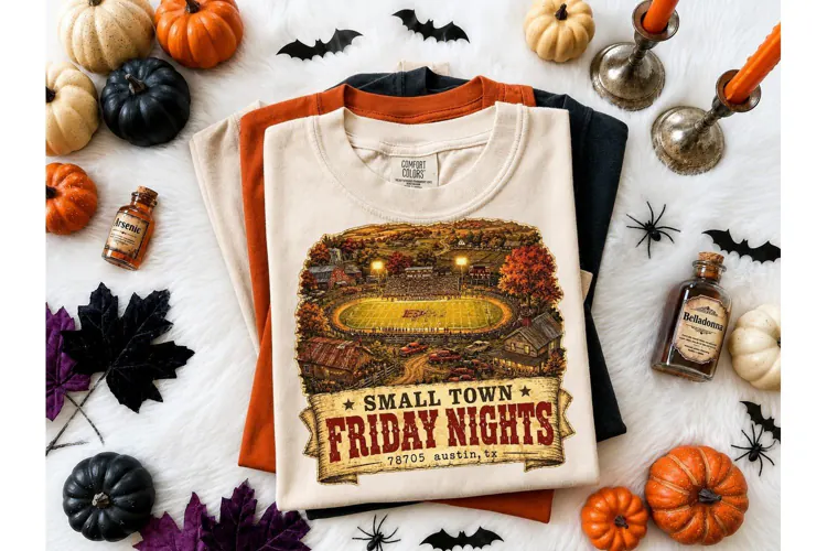 Small Town Friday Nights PNG Tee Design