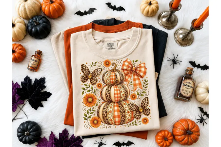 Stacked Pumpkin Fall PNG Sublimation Tee