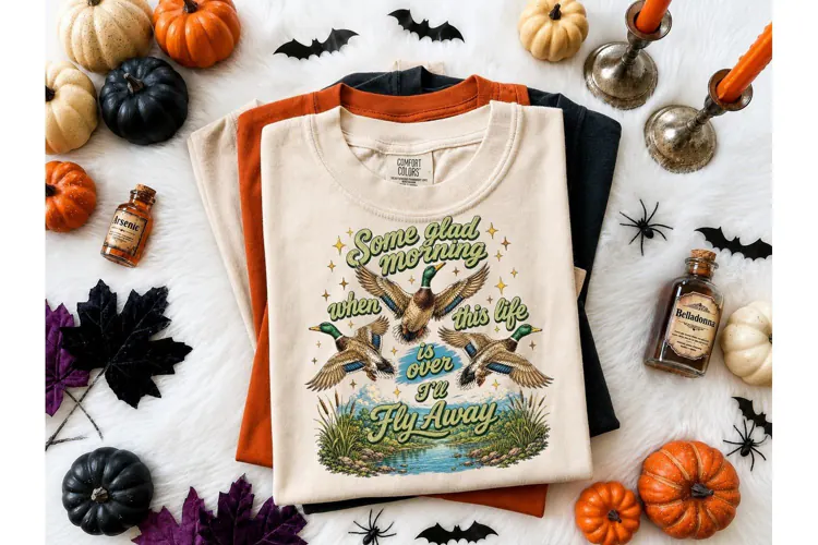 I'll Fly Away Duck PNG Shirt Design