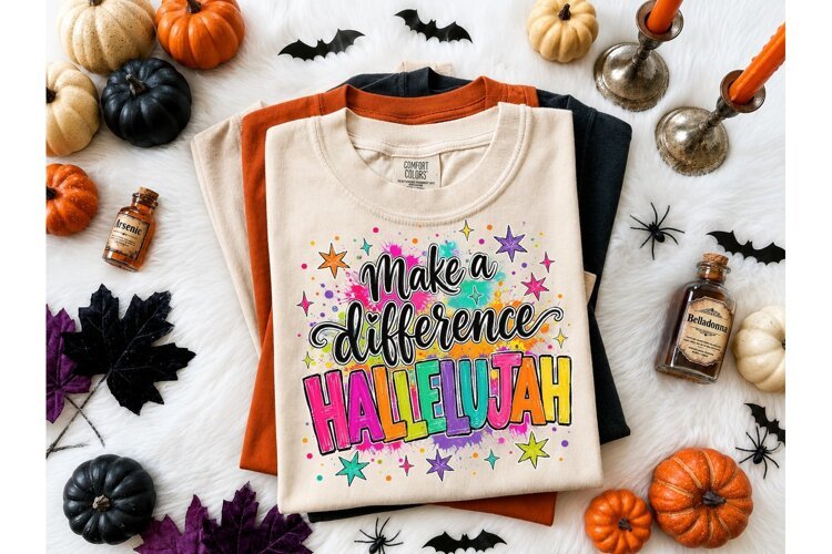 Make a Difference Hallelujah PNG Tee example image 1