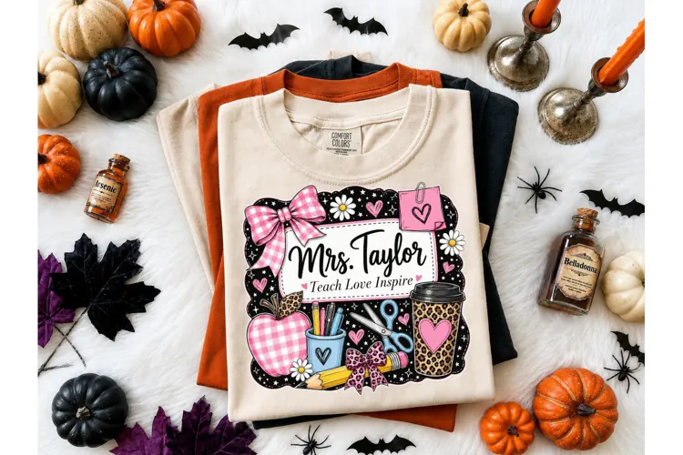 Mrs Taylor Teacher PNG Sublimation Tee