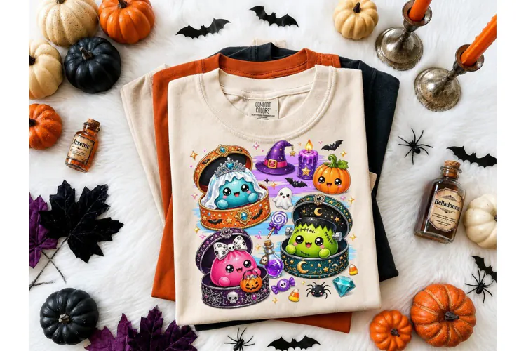 Halloween Kawaii Blob PNG Shirt Design