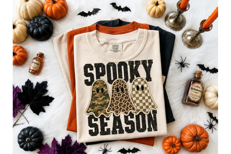 Spooky Season Ghost PNG Halloween Tee