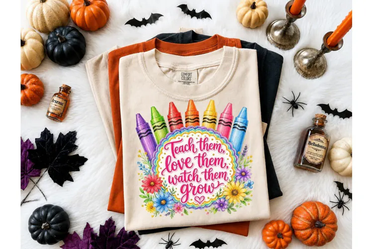 Teach Love Watch Them Grow PNG Tee
