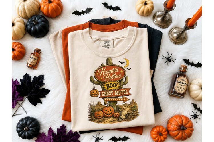 Haunted Hollow Ghost Motel Halloween PNG example image 1