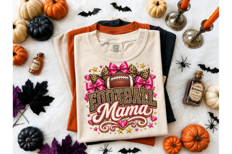 Football Mama PNG Sublimation Tee Design