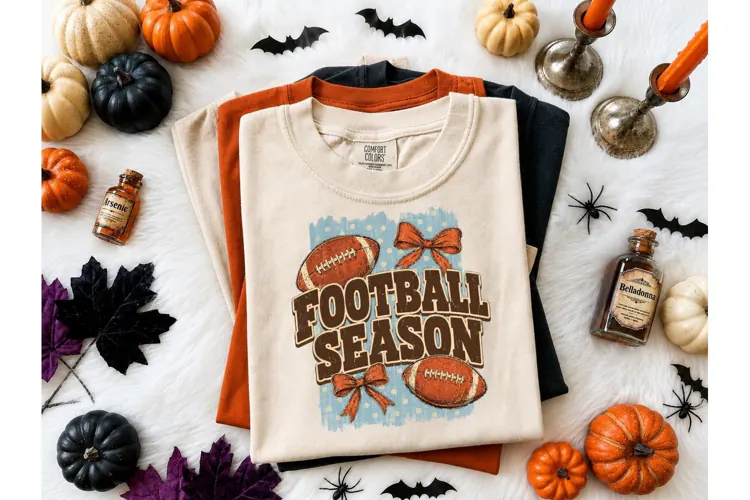 Football Season Bow PNG Shirt Design