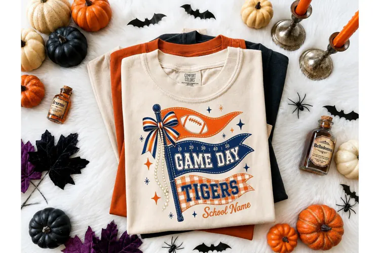 Game Day Tigers PNG Pennant Shirt Design