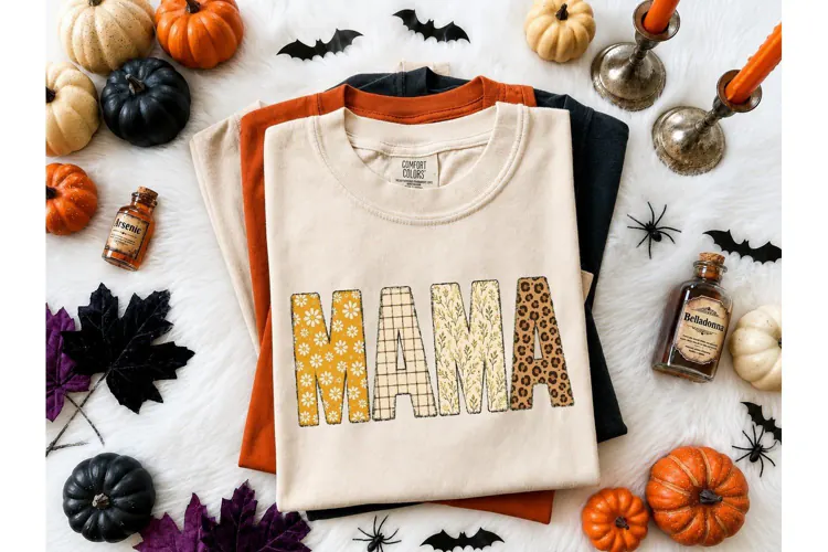 Boho Mama Patterned PNG Sublimation Tee