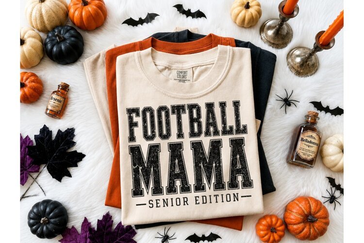 Football Mama Senior Edition PNG Tee example image 1