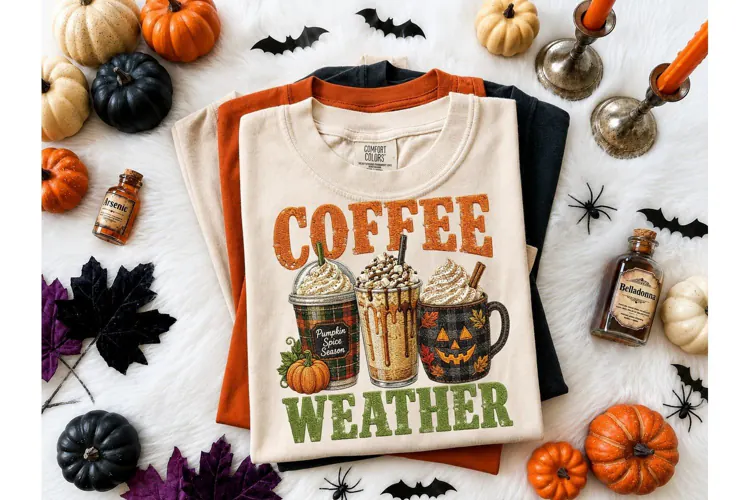 Coffee Weather Fall Pumpkin Spice PNG Te