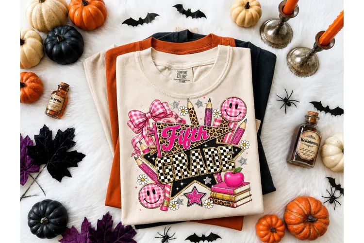 Fifth Grade Teacher PNG Sublimation Tee-Fifth Grade Teacher