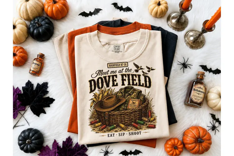 Meet Me Dove Field Hunting PNG Tee