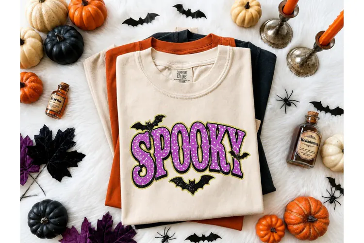Spooky Halloween Bats PNG Shirt Design