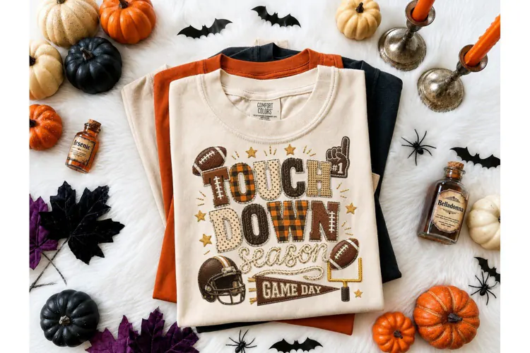 Touchdown Season PNG Football Tee Design