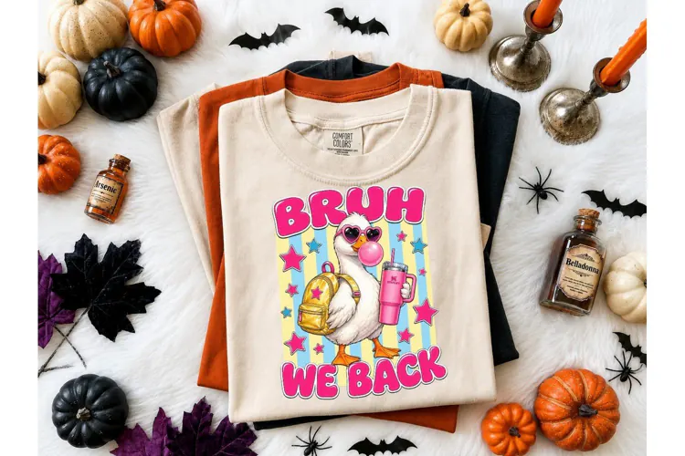Bruh We Back Funny Duck PNG Tee