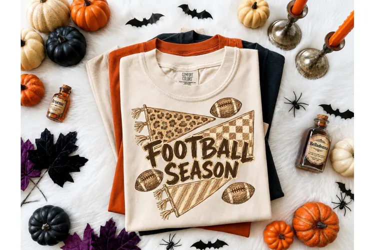 Football Season PNG Shirt Fall Design