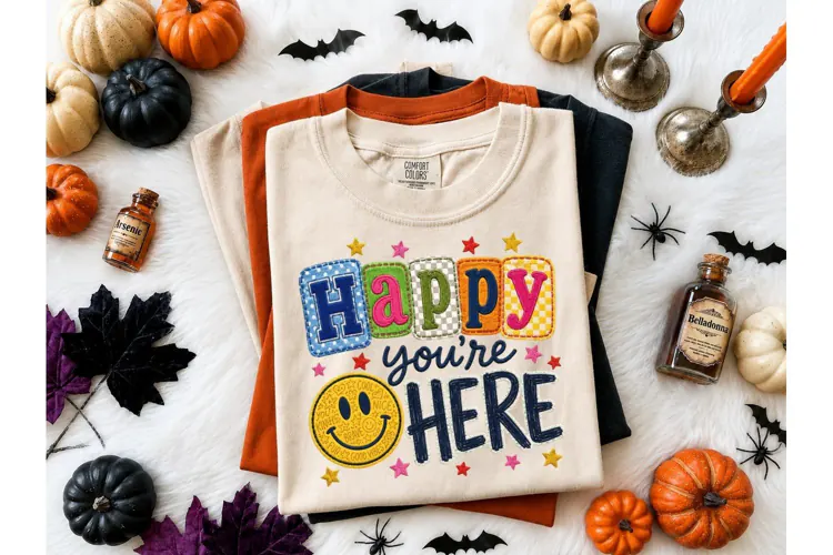 Happy You're Here Halloween PNG Tee