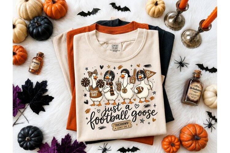 Football Goose PNG Funny Game Day Tee example image 1