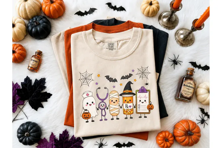 Halloween Nurse Pharmacy PNG Shirt Desig