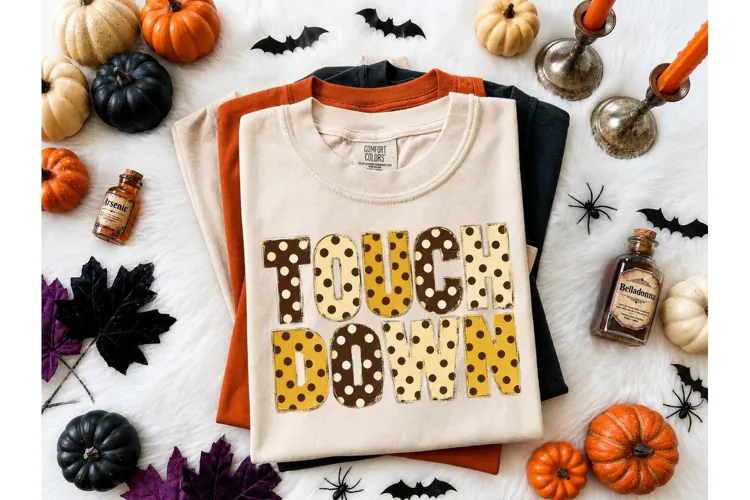 Touchdown Polka Dot PNG Football Tee
