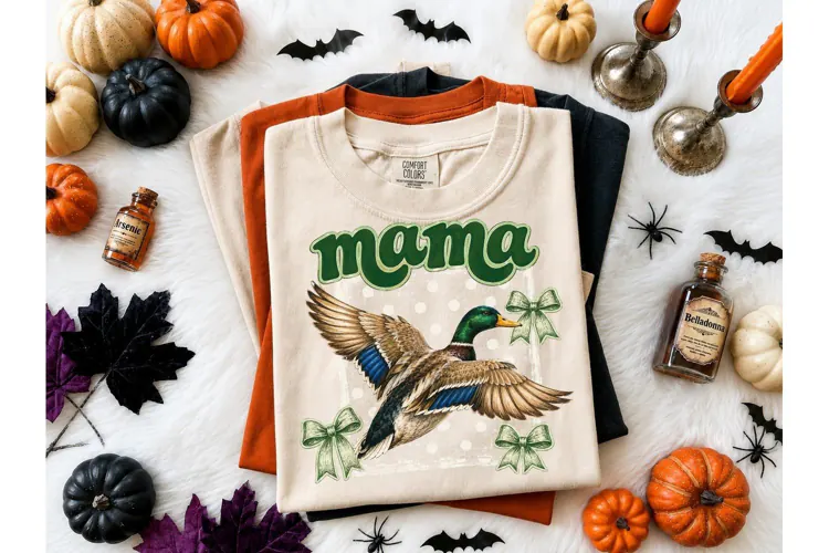 Mama Duck Hunting PNG Sublimation Tee