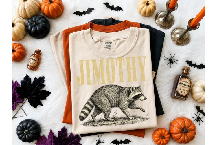 Jimothy Raccoon Halloween PNG Tee Design