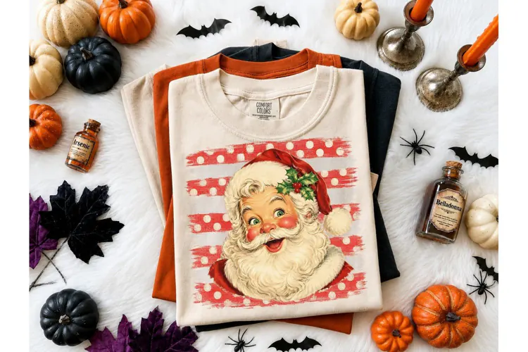 Vintage Santa Claus PNG Sublimation Tee