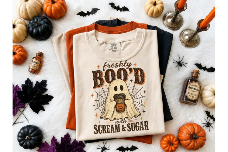 Freshly Bood Ghost Halloween PNG Tee