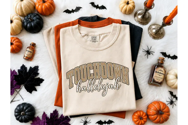Touchdown Hallelujah PNG Football Tee