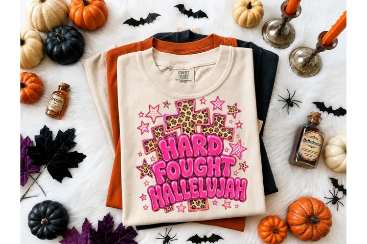 Hard Fought Hallelujah PNG Shirt Design