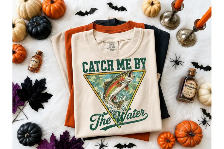Catch Me By The Water Fishing PNG Tee