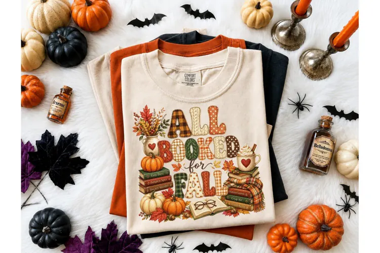 All Booked for Fall PNG Shirt Design-All Booked for Fall PNG