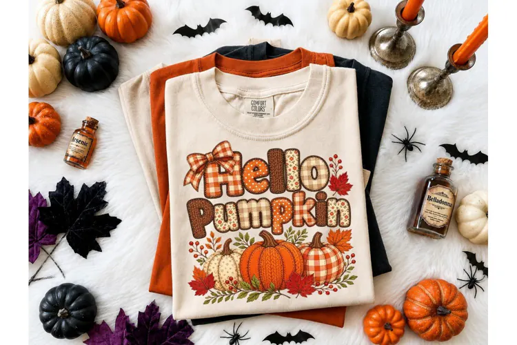 Hello Pumpkin Fall PNG Sublimation Tee