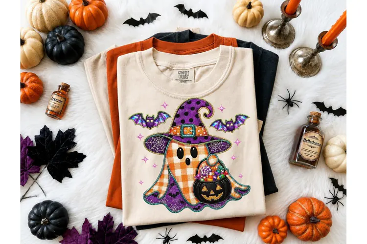 Halloween Ghost Witch PNG Sublimation Te