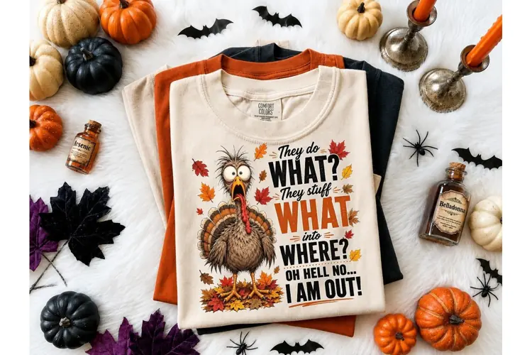 Funny Turkey Thanksgiving PNG Tee Design