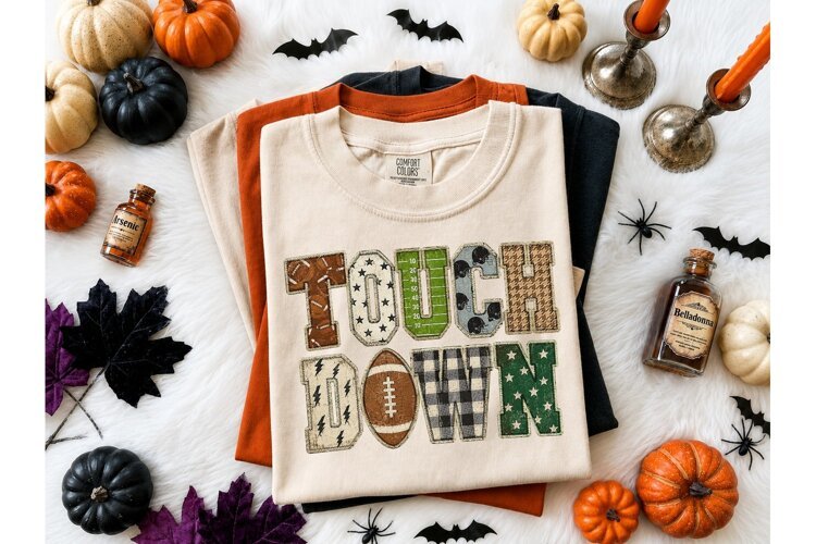 Touchdown Football PNG Sublimation Tee example image 1
