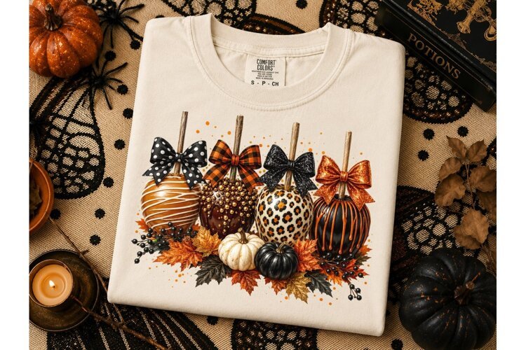 Halloween Candy Apple PNG Sublimation example image 1