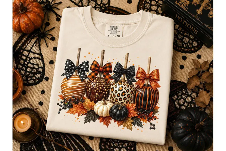 Halloween Candy Apple PNG Sublimation