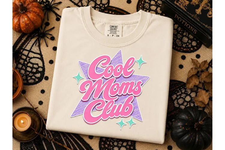 Cool Moms Club PNG Sublimation Tee Desig