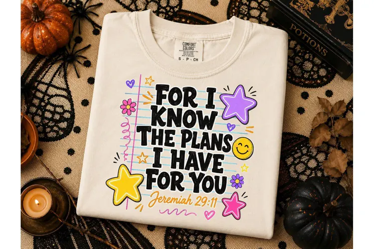 Jeremiah 29:11 Faith Fall PNG Tee Design