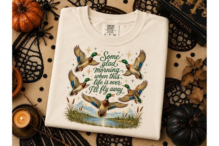 I'll Fly Away Duck Mallard PNG Tee example image 1