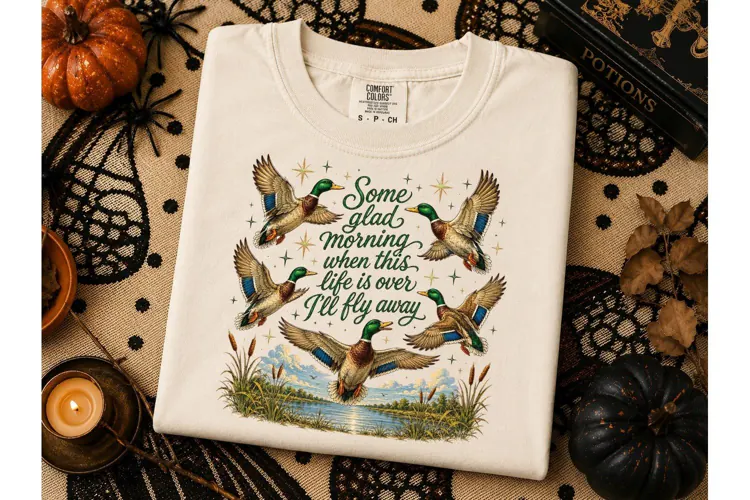 I'll Fly Away Duck Mallard PNG Tee