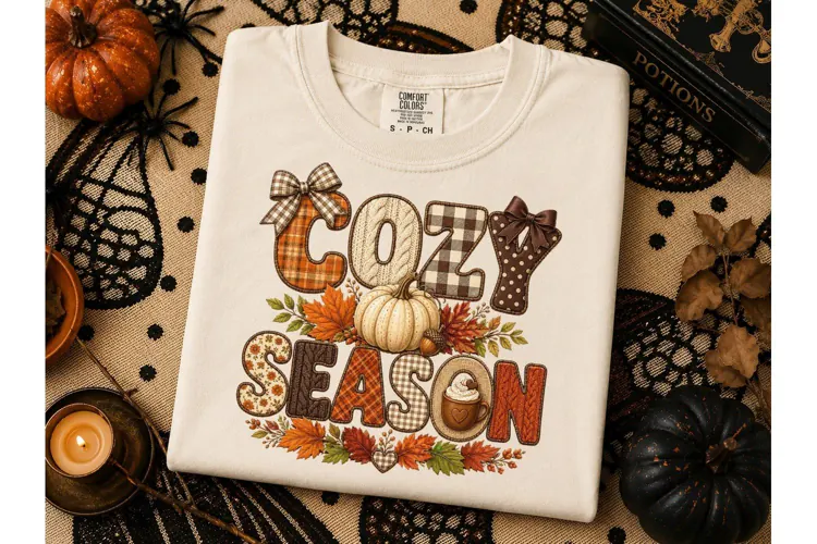 Cozy Season Fall Pumpkin PNG Tee Design