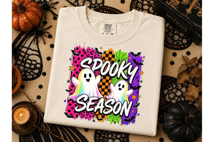 Spooky Season Ghost Halloween PNG Tee
