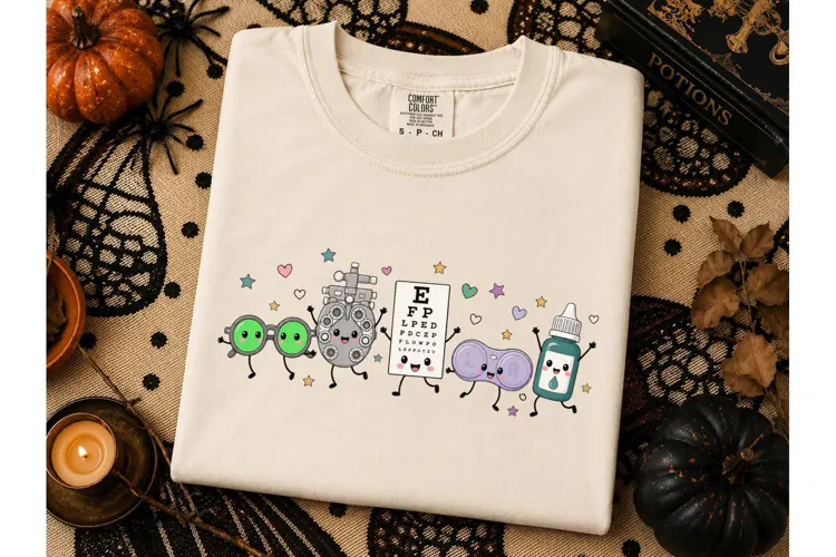 Cute Optometry Kawaii PNG Shirt Design